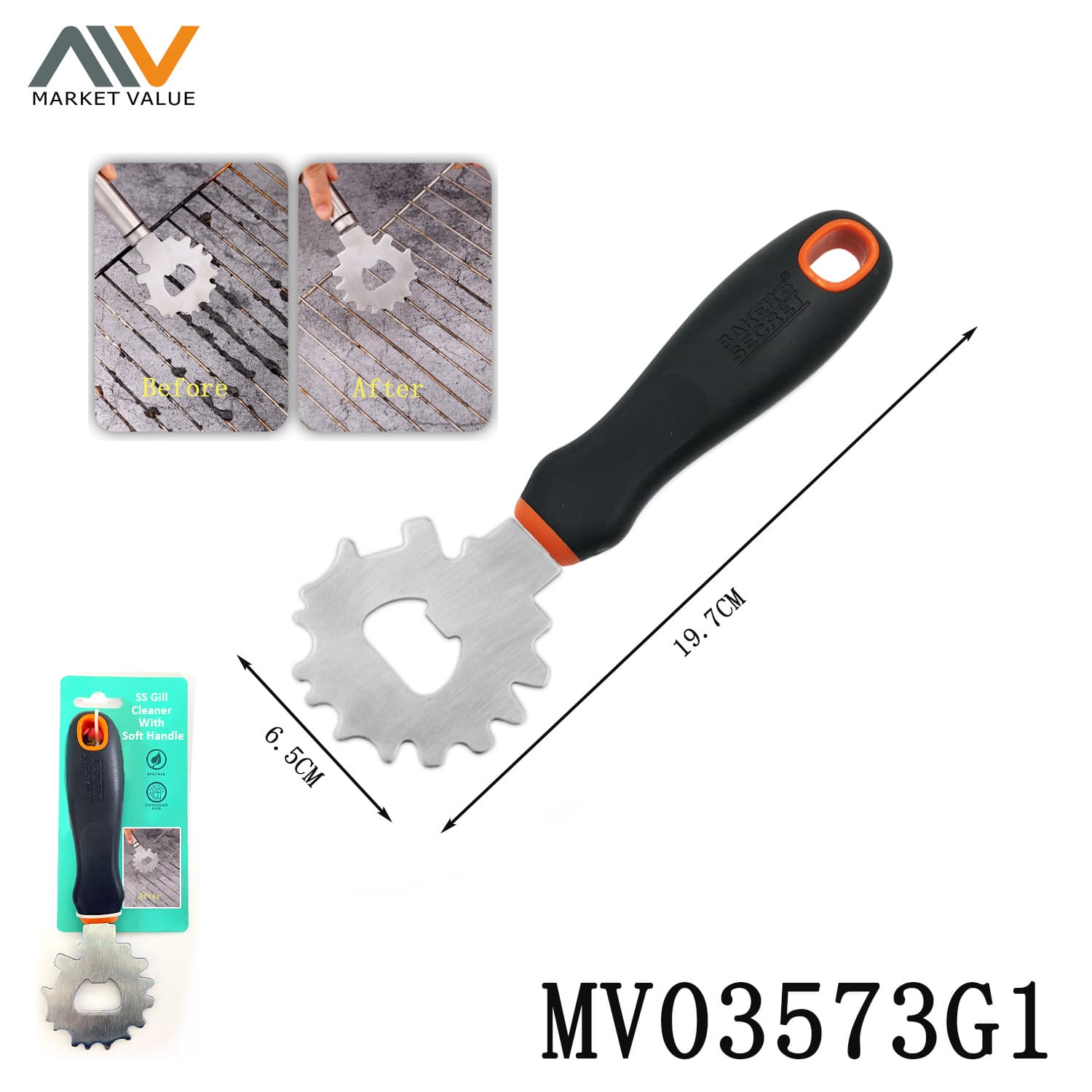 MV03573G1 Ss Grill Cleaner With Handle
