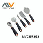 5-Piece Black Pizza Cutter Set