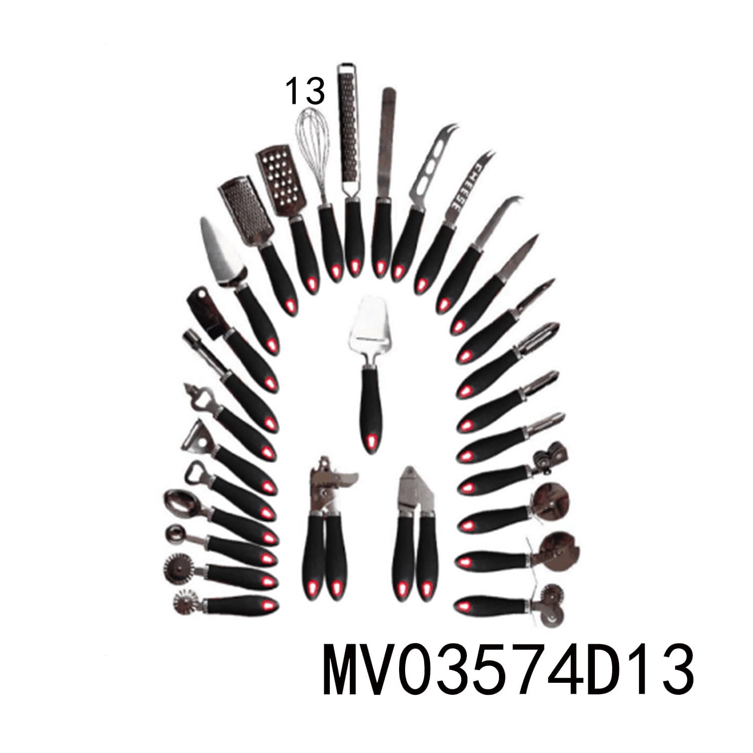 MV03574D13 6 Lines Egg Whisk With Tpr Hand