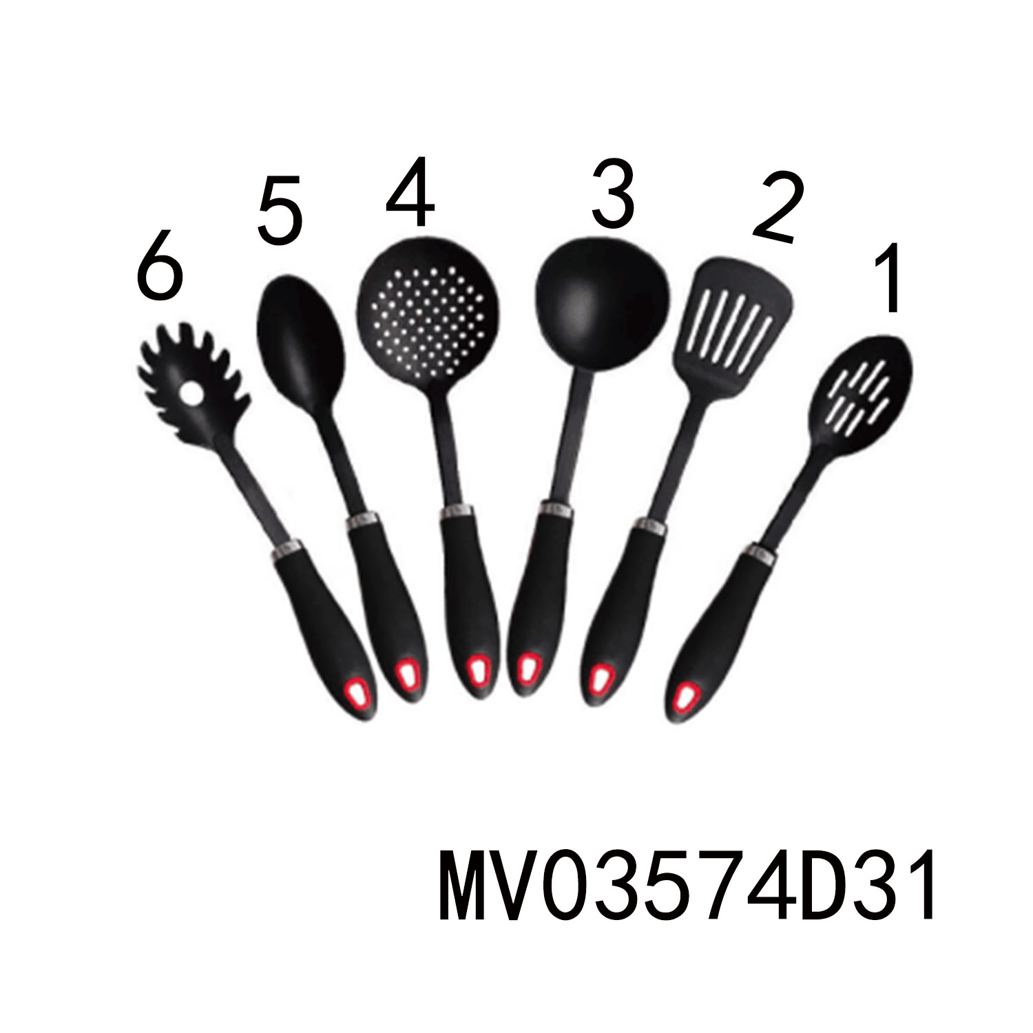 MV03574D31 Nylon Spoon With Tpr Handle T/C