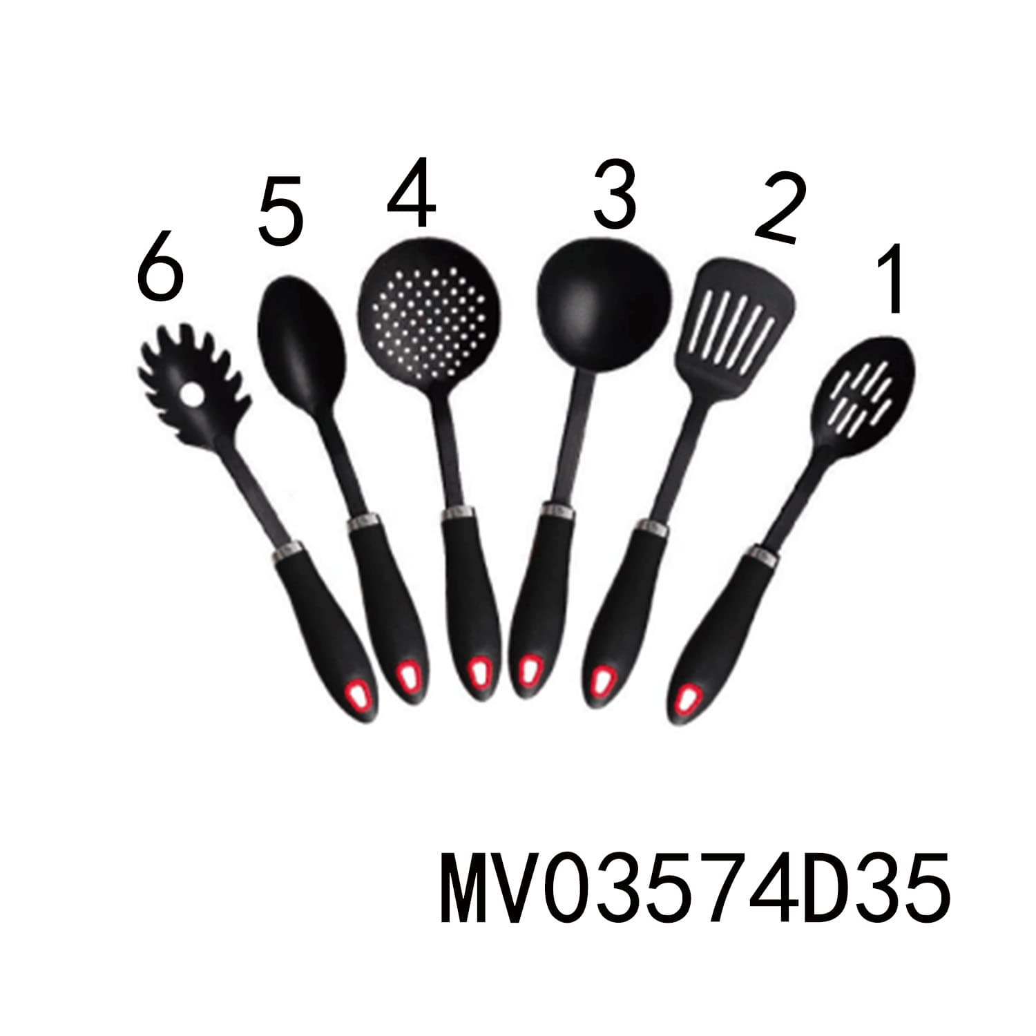 MV03574D35 Nylon Spoon With Tpr Handle T/C