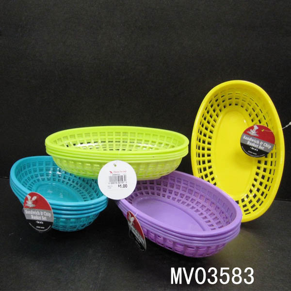 MV03583 4Pcs Plastic Fruit Basket