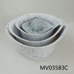 5Pcs Pp Plastic Salad Bowl With Juice Function In Box