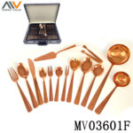 72 Piece Rose Gold Ss Tableware Set