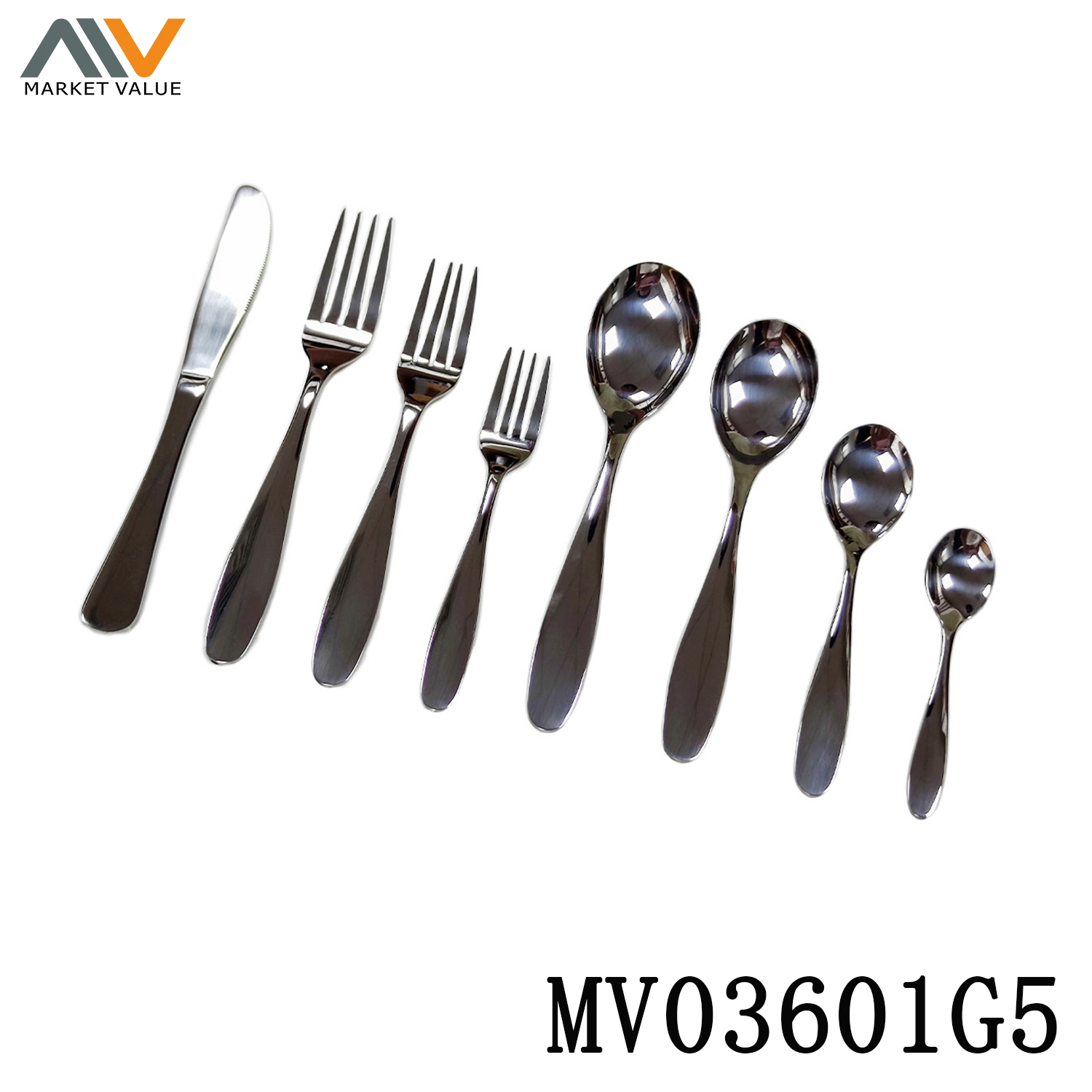 MV03601G5 8 Piece Stainless Steel Tableware Set