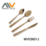 4Pcs Ss Gold Tableware Set