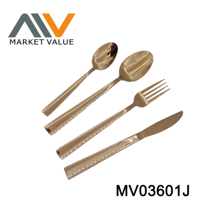 4Pcs Ss Gold Tableware Set
