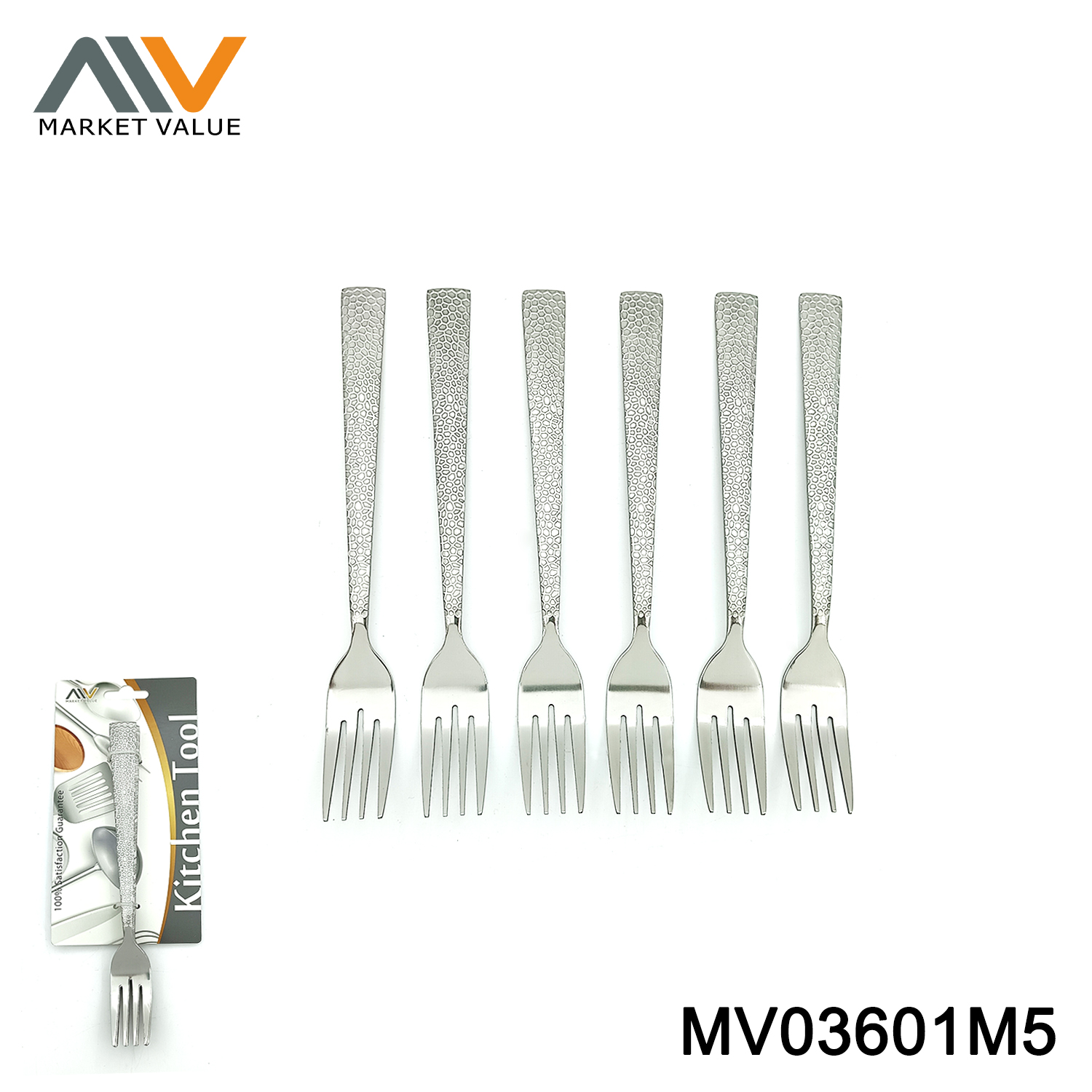 MV03601M5 6PCS Stainless Steel Cake Fork Set