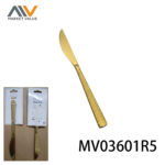 2Pcs 410 S/S Dinner Knife With Gold Plated