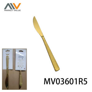 2Pcs 410 S/S Dinner Knife With Gold Plated