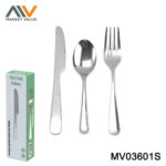 3 Pieces Cutlery Set 430Ss In Box
