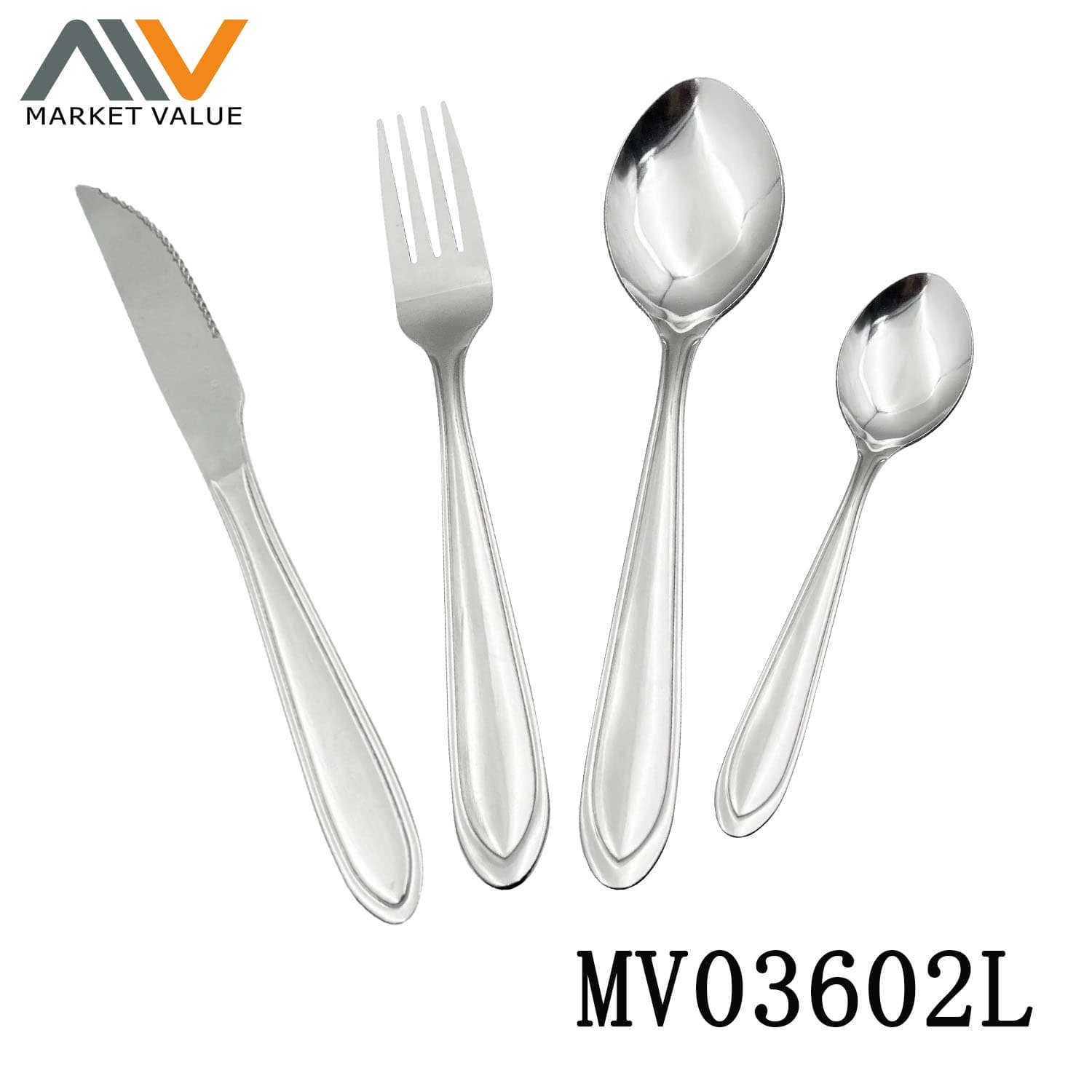 MV03602L Set Of 4Pc Knife/Dinnerspoon/Fork/Tea Spoon