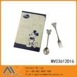 2Pcs Disnep Stainless Steel Cutlery Set In Color Box