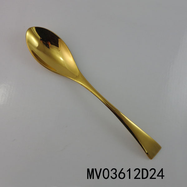 MV03612D24 Gold Plated Stainless Steel Big Spoon