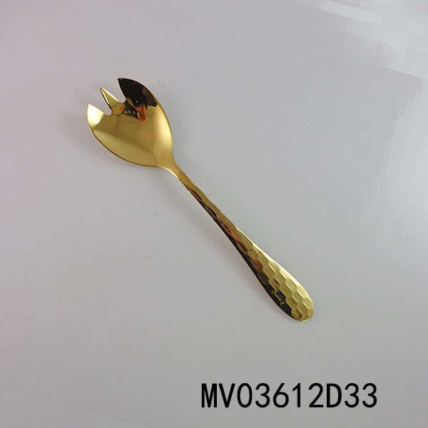 MV03612D33 Gold Plated Stainless Steel Salad Fork