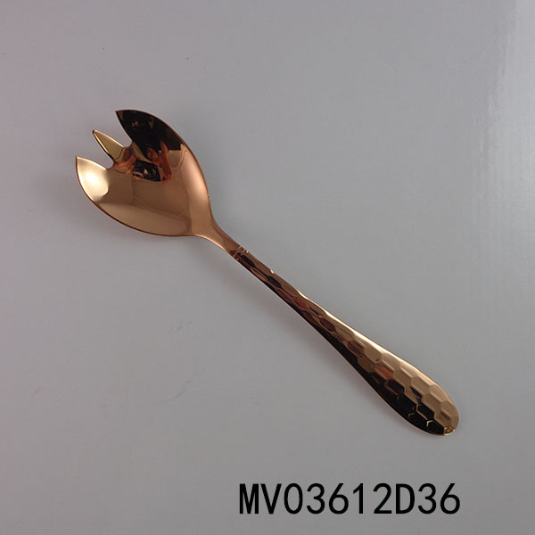 MV03612D36 Rose Gold Plated Stainless Steel Salad Fork