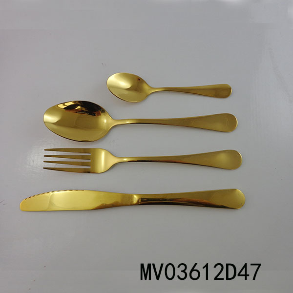 MV03612D47 Gold Plated Stainless Steel Tableware