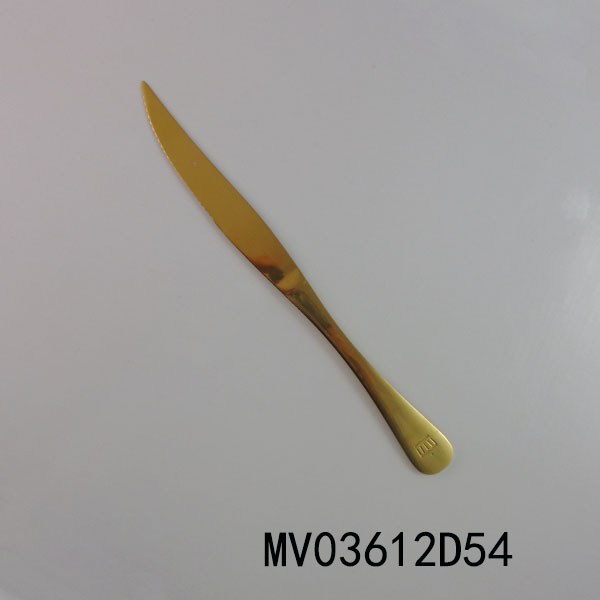MV03612D54 Gold Plated Stainless Steel Steak Knife