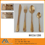 24Pcs Rose Gold Plating  Cutlery Set In Window Box