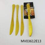 3Pcs Golden Plate Knife T/C