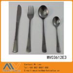 4Pcs Black Gold Plating  Cutlery Set