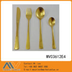 4Pcs Gold Plating  Cutlery Set