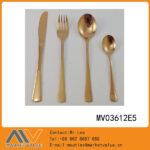 4Pcs Rose Gold Plating  Cutlery Set