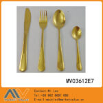 4Pcs Gold Plating  Cutlery Set In Window Box