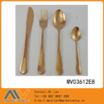 4Pcs Rose Gold Plating  Cutlery Set In Window Box