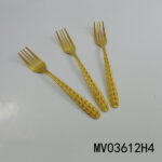 3Pcs Gold Plated Stainless Steel Fork