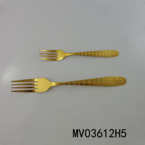 2Pcs Gold Plated Stainless Steel Fork