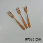 3Pcs Rose Gold Plated Stainless Steel Fork