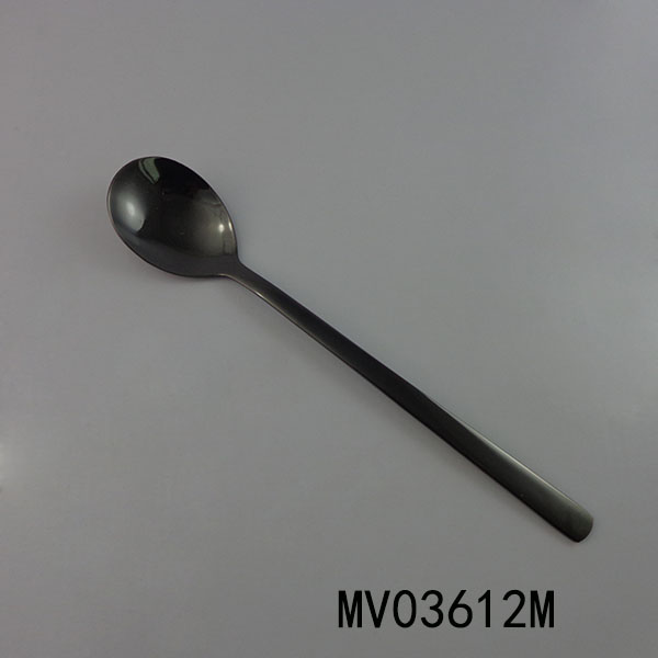 Black Plated Titanium Stainless Steel Spoon