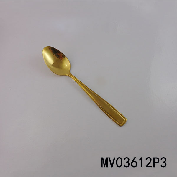 MV03612P3 Gold Plated Stainless Steel Spoon