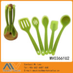 5Pcs Silicone Tools With Wooden Stand