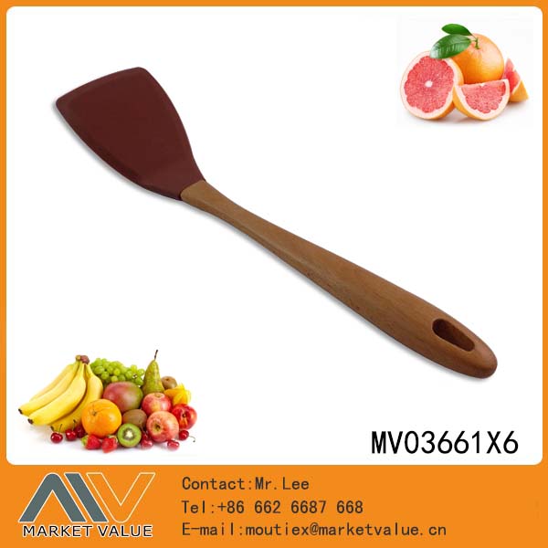MV03661X6 Silicone Turner With Wooden Handle