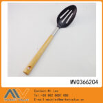 Nylon Kitchen Tools With Wooden Handle/Slotted Spoon