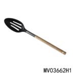 Nylon Slotted Spoon With Wooden Handle