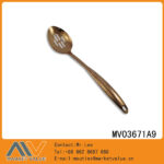 Fingerprint Handle Rose Gold-Plating S.S Slotted Spoon