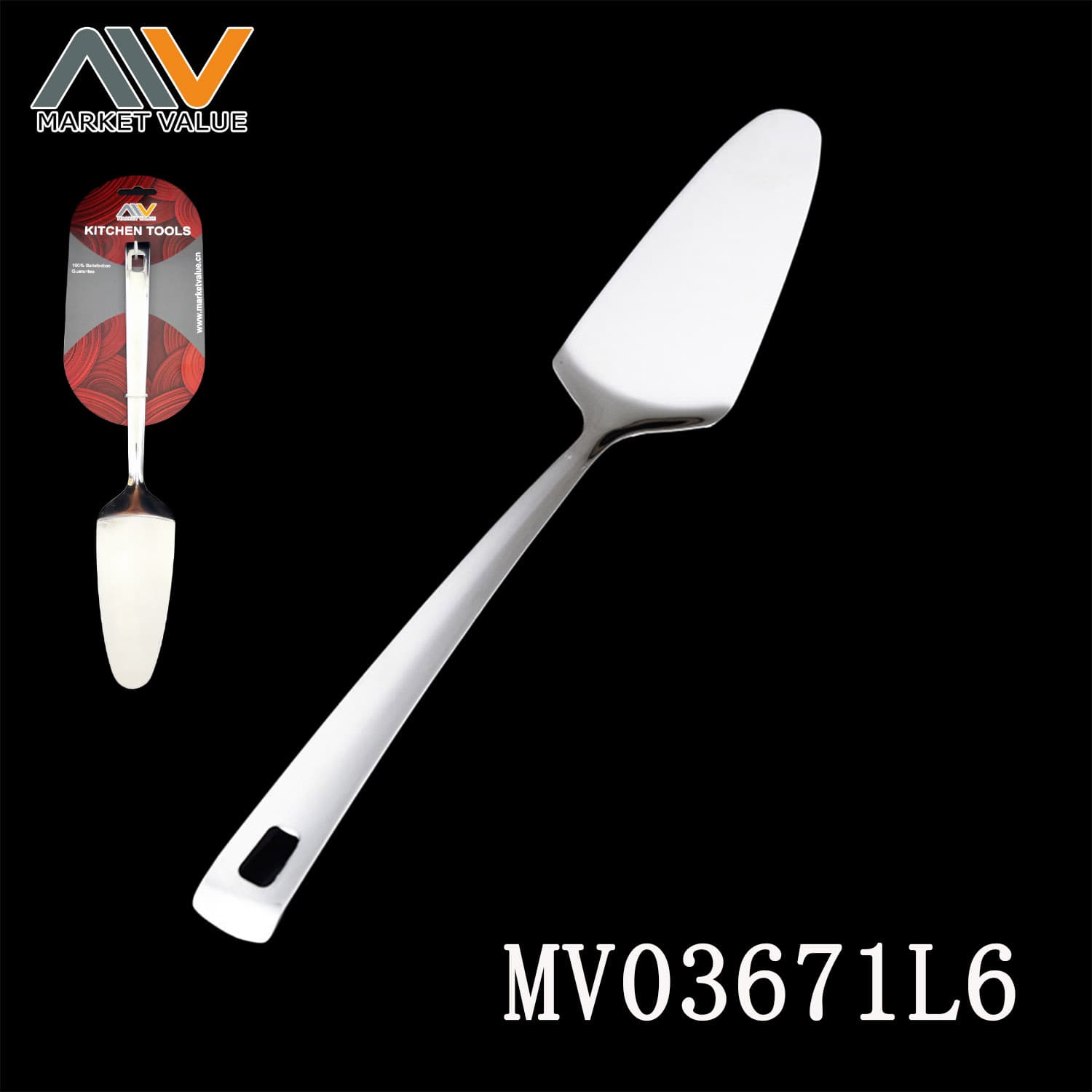 MV03671L6 Ss Triangle Cake Spatula