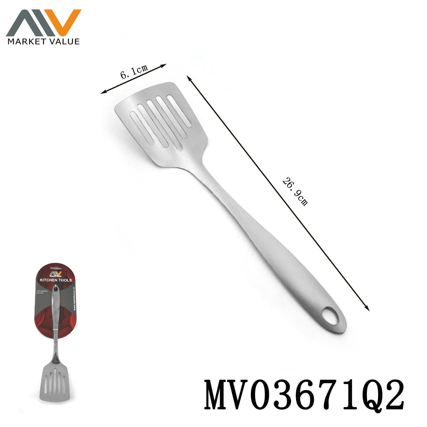 MV03671Q2 Stainless Steel Slotted Turner