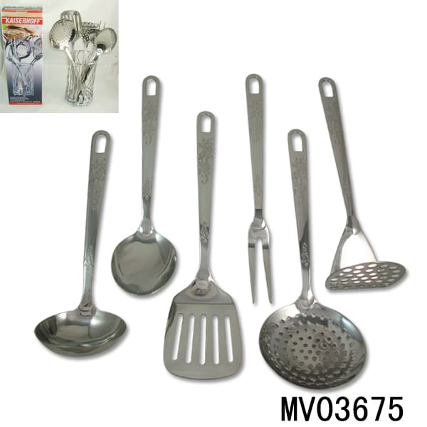 6Pcs S/S Kitchen Tools W/Colour Box