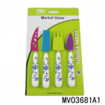 4Pcs Ceramic Handle Cheese Knife B/C