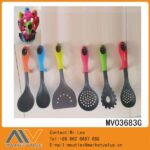 6Pc Nylon Kitchen Toos With Plastic& Rubber Handle