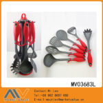 6Pcs Nylon Kitchen Toos With Tpr Handle In Color Box