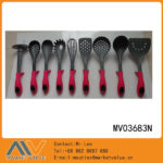 Sets Of 9Pcs Nylon Kitchen Toos With  Rubber Handle