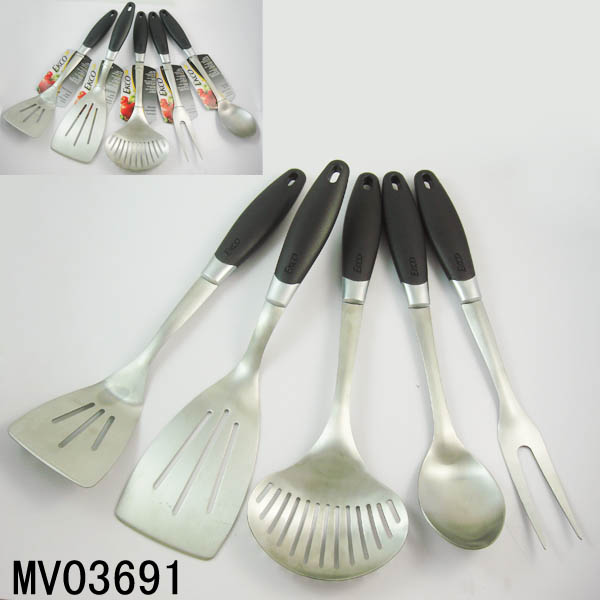 MV03691 5Pcs Plastic Handle S/S Kitchen Tools