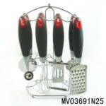 S/S 16Pcs Rubber And Plastic Handle Kitchen Tools /Tag