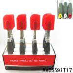 12Pcs Pp+Tpr Handle Silicone Spatula Red Silicone