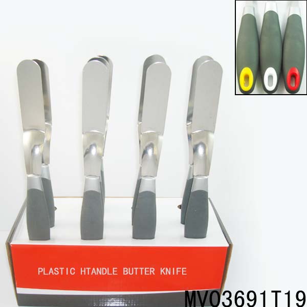 MV03691T19 12Pcs Kitchen Tools Pp+Tpr Handle Butter Knife